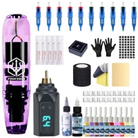 Kit de Máquina de Tatuar Poseidon con Varias Combinaciones de Fuente de Alimentación, Motor Todo en Uno para Contorno y Sombreado