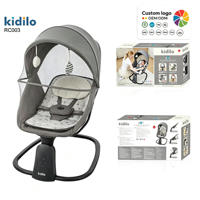 Chaise à bascule électrique personnalisée Kidilo Factory pour bébé, transat à bascule pour nouveau-né avec auvent solaire et télécommande