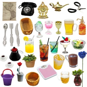 Vente en gros d'accessoires pour maison de poupée jus boisson vin tasse à café Miniatures Mini nourriture outils de cuisine petits kits de rempotage de fleurs - Product Image 1