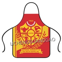 Tablier de cuisine personnalisable en polyester avec impression Gamma Phi Delta Sororities, réglable, pour chef, barbecue, cadeau promotionnel