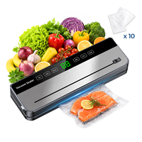 65kPa 120W 30cm 4L/min ecran tactile coupe-sac sec humide cuisine alimentaire machine sous vide soudeuse emballage alimentaire