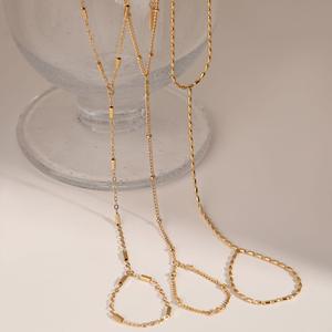 HB0416 18K Vergoldetes Edelstahl-Charm-Handkettenarmband Minimalistisches Finger-Handgelenk-Schmuckstück Großhandel Armband Minimalistisches Geschenk - Product Image 2