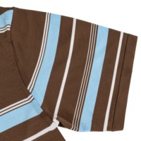 AiNear Vente en gros de logo personnalisé Oem & Odm T-shirt de haute qualité en coton tricoté à manches courtes et à col rond et à rayures pour hommes