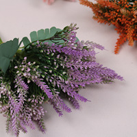 Fleurs artificielles en plastique lavande nouées à la main style coréen pour la décoration intérieure, table à manger, table basse, ornements, bouquet – Direct Usine