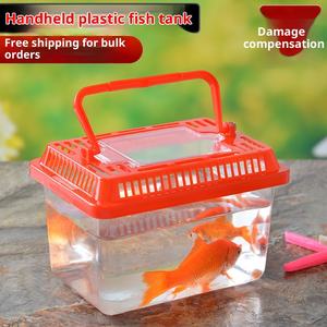 Grote, middelgrote, kleine, rechthoekige, handzame, transparante plastic transportbox voor schildpadden, goudvissen en reptielen - Product Image 2