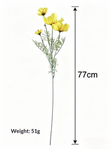 Nouvel Arrivage – Fleurs Artificielles Réalistes Cosmos à 4 Têtes en Gros – Tiges de Fleurs Cosmos pour Décoration de Salon, Mariage et Centre de Table - Product Image 5