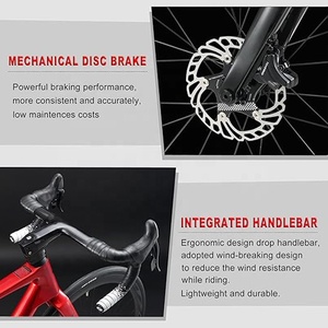 Vélo en fibre de carbone 700C Shi Mano <span class=keywords><strong>Ultegra</strong></span> <span class=keywords><strong>R8000</strong></span> 22 vitesses, vélo de course, jeu de roues en carbone T800, frein à disque mécanique, vélo de route - Product Image 6