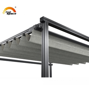 Pérgola eléctrica plegable de PVC personalizada, pérgola retráctil de techo con dosel retráctil - Product Image 4