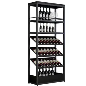 TMJ-747 High-end Customized Wine Display Cabinet Metal Wine Whishy Rack Display Bottle Rack