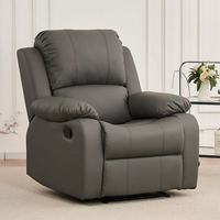 Fauteuil inclinable électrique moderne en cuir écologique de qualité supérieure, avec fonction massage et pivotant, pour salon
