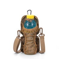 Housse de bouteille d'eau personnalisée imperméable en nylon, support de gourde avec sangle, sac pliable extensible pour camping, randonnée, cyclisme en extérieur