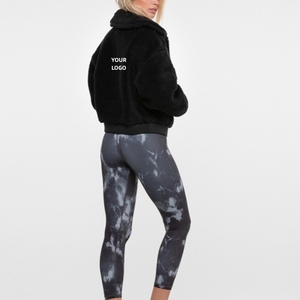 Femmes hiver chaud épais <span class=keywords><strong>Teddy</strong></span> à capuche polaire <span class=keywords><strong>veste</strong></span> ours Zip <span class=keywords><strong>noir</strong></span> polaire fausse fourrure manteau motif léopard Jersey Outwear pardessus - Product Image 3