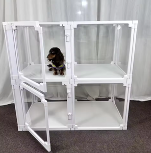 Clôture moderne pour chien de compagnie en ABS, matériau PET, <span class=keywords><strong>cage</strong></span> de sécurité entièrement transparente, conception sans fermeture pour une utilisation en intérieur, balcon, facile - Product Image 6