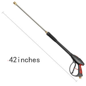 Pistolet de lave-auto <span class=keywords><strong>haute</strong></span> <span class=keywords><strong>pression</strong></span> 4000psi avec extension de 19 pouces 5 buses à connexion rapide et <span class=keywords><strong>lance</strong></span> de remplacement 4000psi 19 pouces - Product Image 2