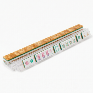 Fichas de Mahjong Acrílicas Modernas Color Rojo Rosa con Diseño Personalizable para Cuatro Jugadores, Color Verde, Portátiles - Product Image 6
