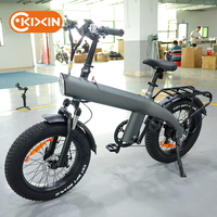 KIXIN Stock USA et UE Vélo électrique tout-terrain 20 pouces avec pneus larges pour la plage et la neige, vélo électrique classique pour adultes