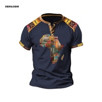 Camiseta de Hombre, Corte Holgado, Estilo Casual, con Diseño de Mapa Impreso en 3D, Patrón Sólido, Moda de Verano, Manga Corta