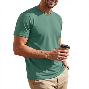 T-shirts confortables et légers pour hommes, coupe classique, manches courtes, 100% coton, 160 GSM, col rond, décontracté, basique, uni, haut d'été - Product Image 2