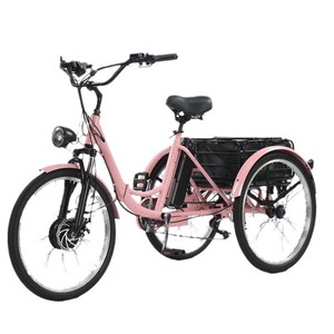 Tricycle d'appoint électrique à pédale de 24 pouces vélo à trois roues personnalisé intégré 36v capteur intelligent sorties de pneus minces en acier - Product Image 5