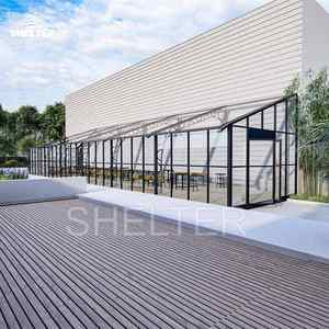 Pergola préfabriquée en métal à 4 saisons avec cadre en verre, véranda en verre - Product Image 4