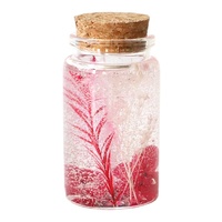 Bougie de pot en verre parfumée d'aromathérapie de fleurs séchées de cire de gel de cristal faite à la main d'usine pour Diwali et barres
