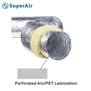 <span class=keywords><strong>Conduit</strong></span> flexible en aluminium isolé acoustique de vente chaude pour le système de la CAHT - Product Image 2