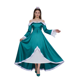 Costume de fête d'Halloween, carnaval, fantaisie, robe de <span class=keywords><strong>princesse</strong></span> rose, costume de Mario pour <span class=keywords><strong>adulte</strong></span> en polyester, jupe longue, style TV & cinéma - Product Image 5