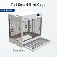 Cage Intelligente Améliorée pour Animaux de Compagnie avec Double Filtre, Éclairage UV UVB, Écran Tactile HD – Habitat pour Oiseaux et Petits Animaux