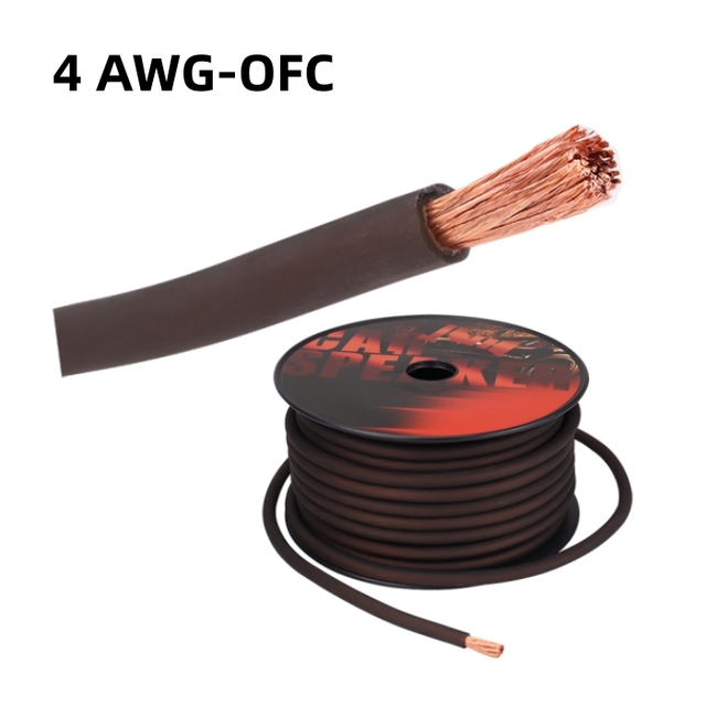 JLD Audio 4 AWG Car Audio Power Cable OFC Conductor Premium High Performance Battery Ground PVC Jacket Speaker Wire 21.05mm
