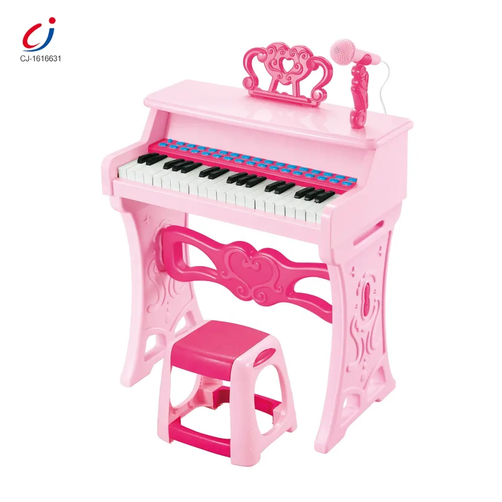 Kids educational plastic musical instrument piano 37 key toys with microphone