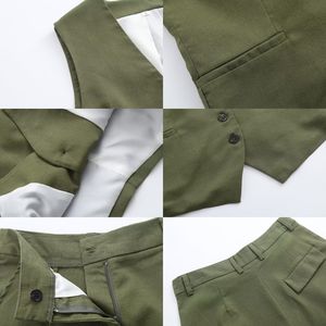 7788 Mode Couleur unie Décontracté Lin mélangé Sans manches Col en V Bouton Gilet et short Streetwear Femme Ensembles <span class=keywords><strong>2</strong></span> pièces Tenues - Product Image 3