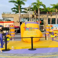 Ballon gonflable publicitaire en vente chaude, modèle de balle de ping-pong, haltère