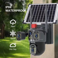 2024 cámara de seguridad 4G con energía Solar CCTV inalámbrico para exteriores con visión nocturna IR 1080P PIR detección de movimiento para granja/hogar Rural
