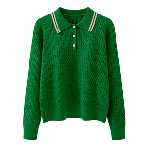 All'ingrosso <span class=keywords><strong>abbigliamento</strong></span> invernale autunnale da <span class=keywords><strong>donna</strong></span> a maniche lunghe maglione lavorato a maglia Polo Top da <span class=keywords><strong>donna</strong></span> maglione lavorato a maglia da <span class=keywords><strong>donna</strong></span> - Product Image 2