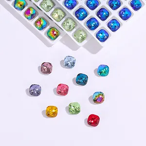 SZ 8mm 10mm cuscino K9 vetro diamante di cristallo di fantasia pietra preziosa punto indietro strass per Nail Art indumento