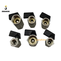 Mini vanne à boisseau sphérique en laiton SS 1/8 "1/4" 3/8 "1/2" BSP fileté mâle à femelle compresseur d'air eau gaz huile vanne d'arrêt laveuse de voiture