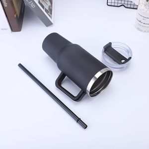 40oz Insulated Stainless Steel <b>Thermal</b> with Straw Vacuum Custom Travel Portable Cups with Handle Tumbler <b>Mug</b> - Product Image 2
