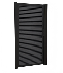 Panneaux de clôture et portail modernes en WPC co-extrudé avec poteaux en alliage d'aluminium, montage facile, écologiques, 3 pieds x 6 pieds - Product Image 2