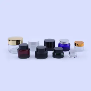 5G 10G 15G 20G 30G 50G 100G Groothandel Huidverzorging Container Lippenbalsem lege Glazen Zalfpotje Voor Cosmetische Verpakking
