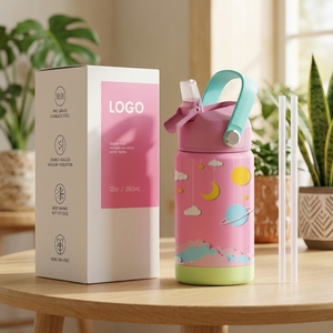 Borraccia Termica Hong Ling 304 18/8 in Acciaio Inossidabile per Bambini, Personalizzabile con Logo e <span class=keywords><strong>Disegno</strong></span>, con Cannuccia - Product Image 1