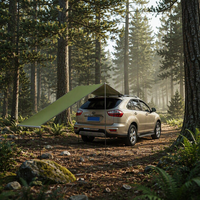 Auvent de voiture portable camouflage anti-UV 3 tailles avec mât en fer, tente de protection solaire, voile d'ombrage, abri de pluie pour SUV, trois saisons