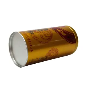 Custom round metal tea tin box wholesale OEM tea tin can