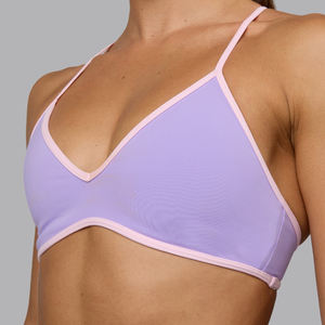 OEM Custom produttori burrosa morbido a bassa copertura di contrasto Trim crocette sottili <span class=keywords><strong>reggiseno</strong></span> sportivo da donna - Product Image 5