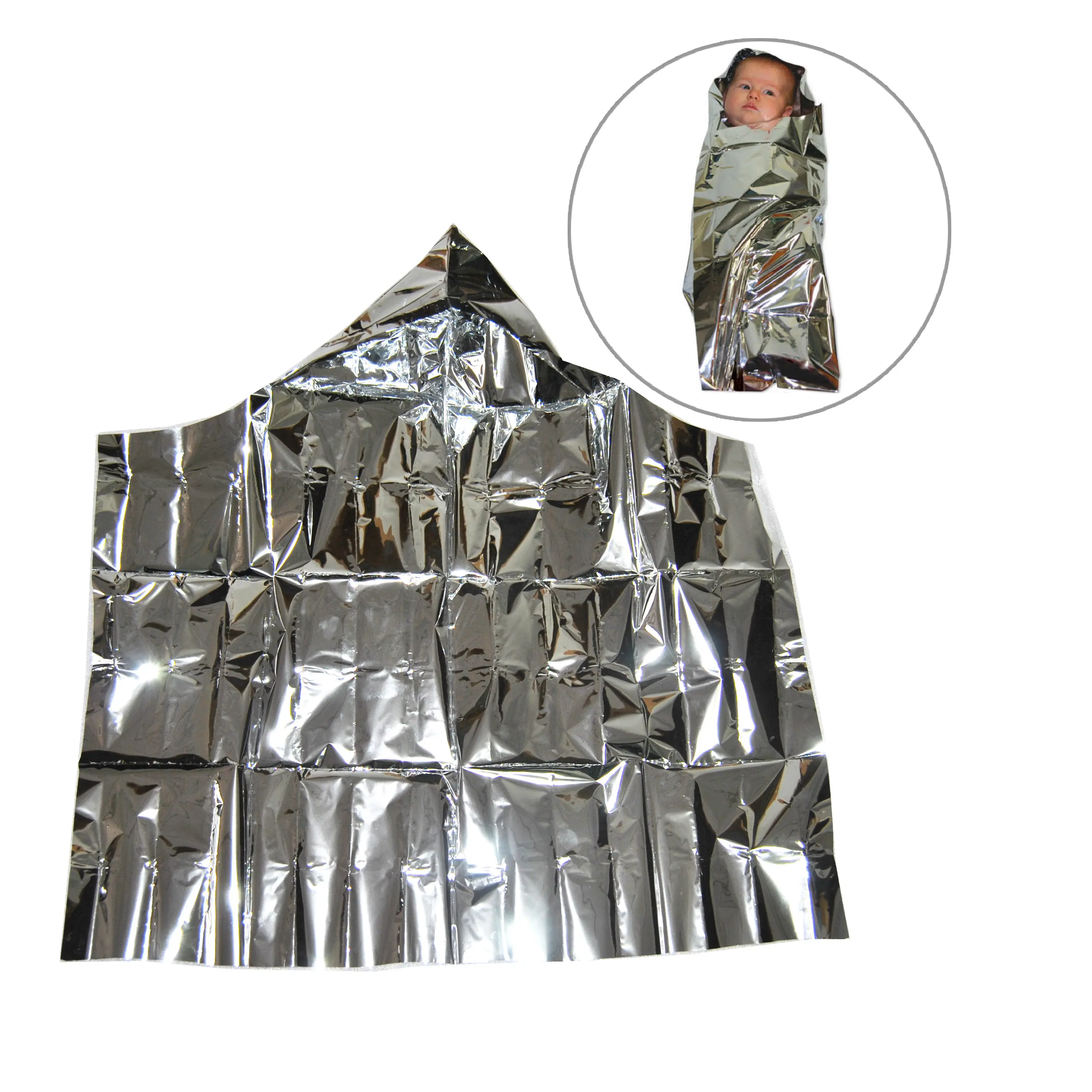 Sterile Foil Baby Bunting Emergency Heat-Conserving Baby Blanket for Newborns and Infants