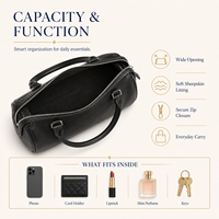 Sac à main en cuir de veau véritable et coton durable, grande capacité, sac à poignée supérieure pour femmes, sac Boston, fermeture éclair, logo personnalisé OEM