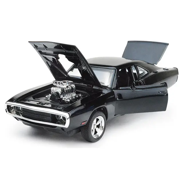 1:32 The Fast Furious 7 coche de simulación de modelo de coche de juguete de aleación Dodge Charger vehículo muscular niños coches de Metal clásicos