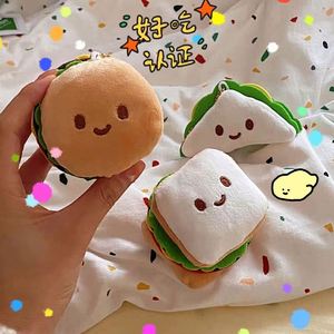 Porte-clés en peluche en forme <span class=keywords><strong>de</strong></span> mini hamburger mignon, simulation <span class=keywords><strong>de</strong></span> nourriture, jouets en peluche, <span class=keywords><strong>sandwich</strong></span>, <span class=keywords><strong>pain</strong></span> grillé, breloque pour sac, pendentif, poupée, porte-clés <span class=keywords><strong>de</strong></span> nourriture adorable - Product Image 4