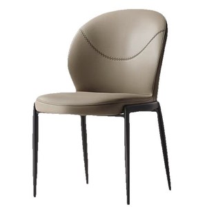 Silla de Comedor de Cuero Minimalista Italiana de Dy Furniture Source Factory, con Respaldo, Asiento Tapizado, Estructura Metálica, Diseño Moderno - Product Image 5