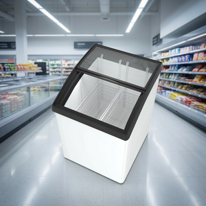 Congélateur vitrine Xiaoke SD-151S à température unique, 2 portes, avec porte en verre, pour crème glacée, réfrigération intégrée - Product Image 1