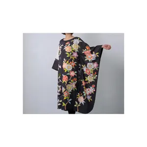 Qualquer um pode usá-lo facilmente acolchoado kimono beach vestido cardigan longo